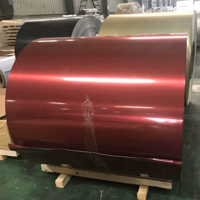 Material de construção Pvdf revestido de cor bobina de alumínio pintado para telhado
