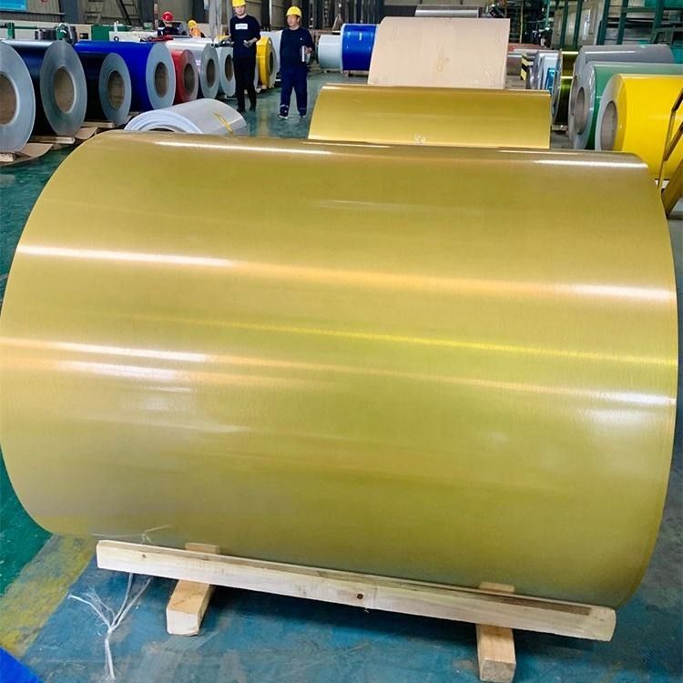 bobinas de alumínio pré-pintadas, revestidas por cores, revestidas por uma película mais espessa, revestidas por 1060 3003 bobinas de alumínio PE revestidas por cores, revestidas por uma bobina PVDF