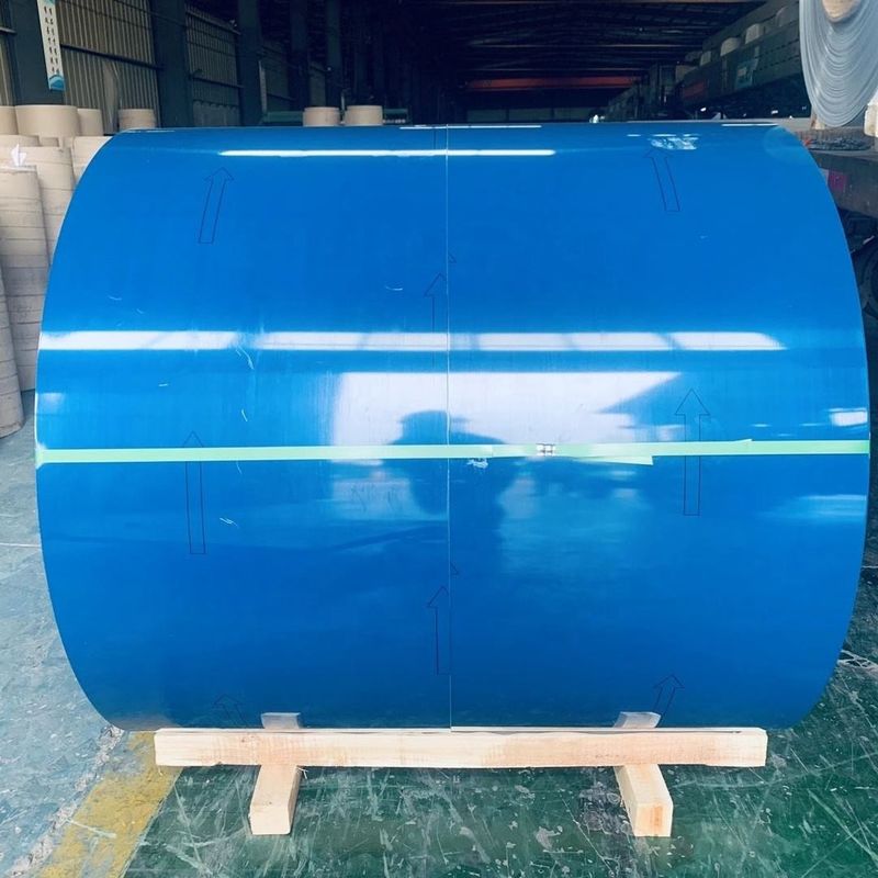 Bobina de alumínio revestida de cor 3003 0,8 mm preço bobina de alumínio revestida de cor usada para transporte